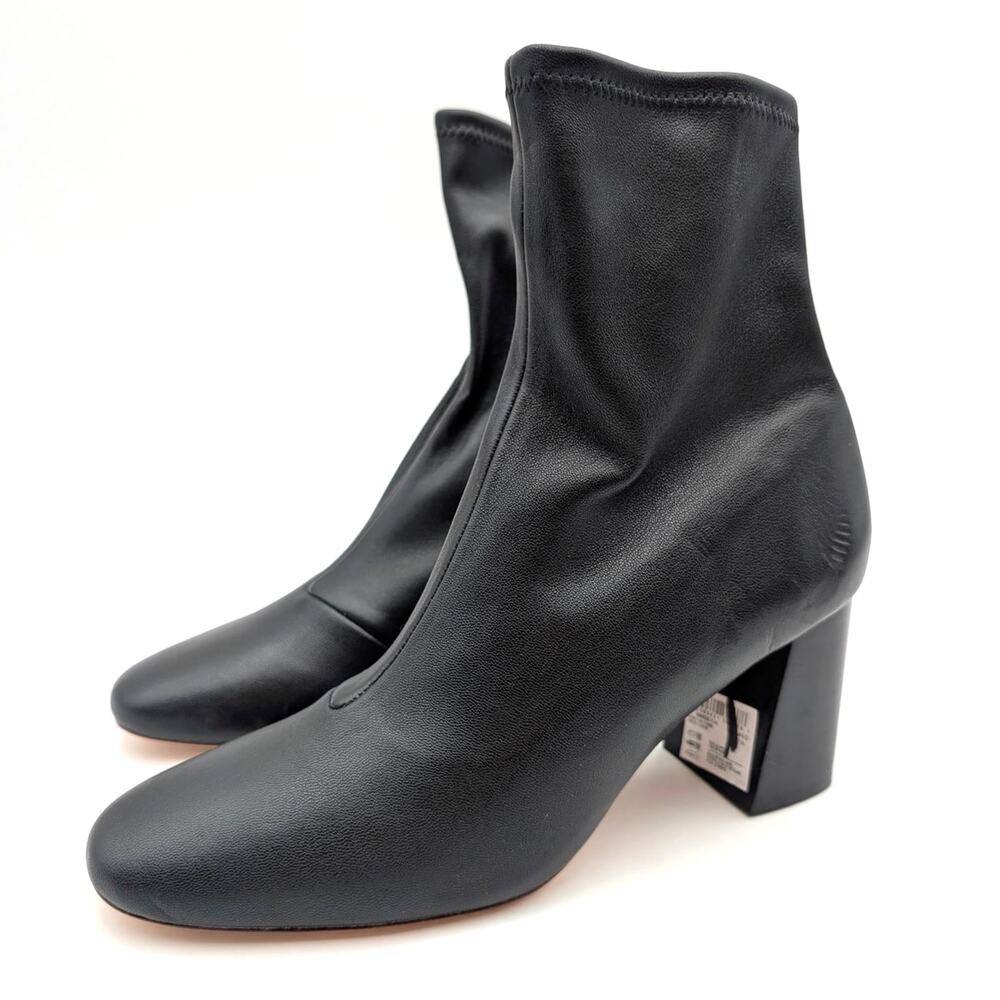 Loeffler Randall Elise Stretch Leather Bootie Women's Black Size US7.5B EU38